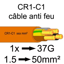 câble électrique résistant au feu CR1-C1 3x1.5mm²
