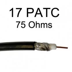 câble coaxial noir pour extérieur pour liaison antenne série 17 PATC