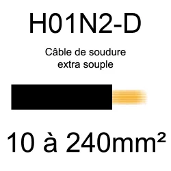 câble électrique pour poste à souder H01N2D 10mm²