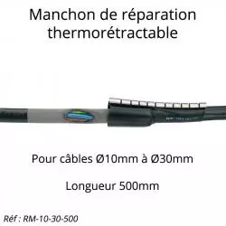 manchon thermorétractable pour réparation de câble électrique