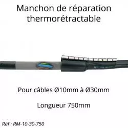 manchon thermorétractable pour réparation de câble électrique