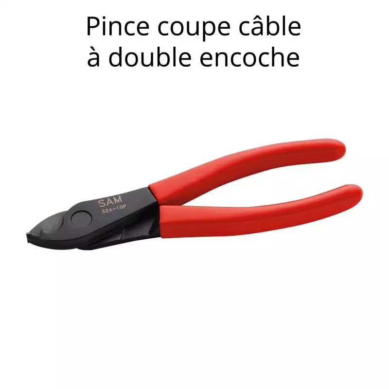pince coupe câble électrique à double encoche
