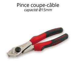 pince coupe câble à encoche pour couper des fils et câbles électriques jusque diamètre 15mm