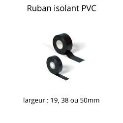 ruban adhésif PVC isolant électrique type shaterton couleur noir largeur 19mm