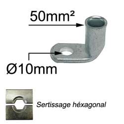 Câble Avec Cosse 35÷50mm2 - Raccordement à Ressort M6 - Neuf Sous Emballage