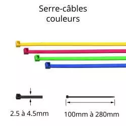 SWEED 200mm Serre Cable Plastique, Collier Rilsan Souple Noir à la