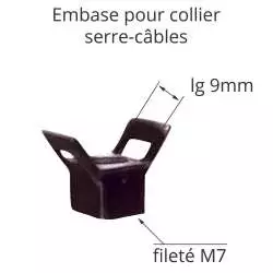 Collier de fixation fileté M7 pour câbles et conduits électriques