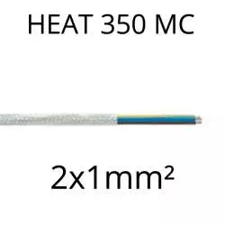 câble cuivre nickelé isolé fibre de verre pour tenue haute température 350°C 2x1mm²