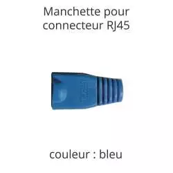 manchette a bosse couleur bleu pour connecteur RJ45
