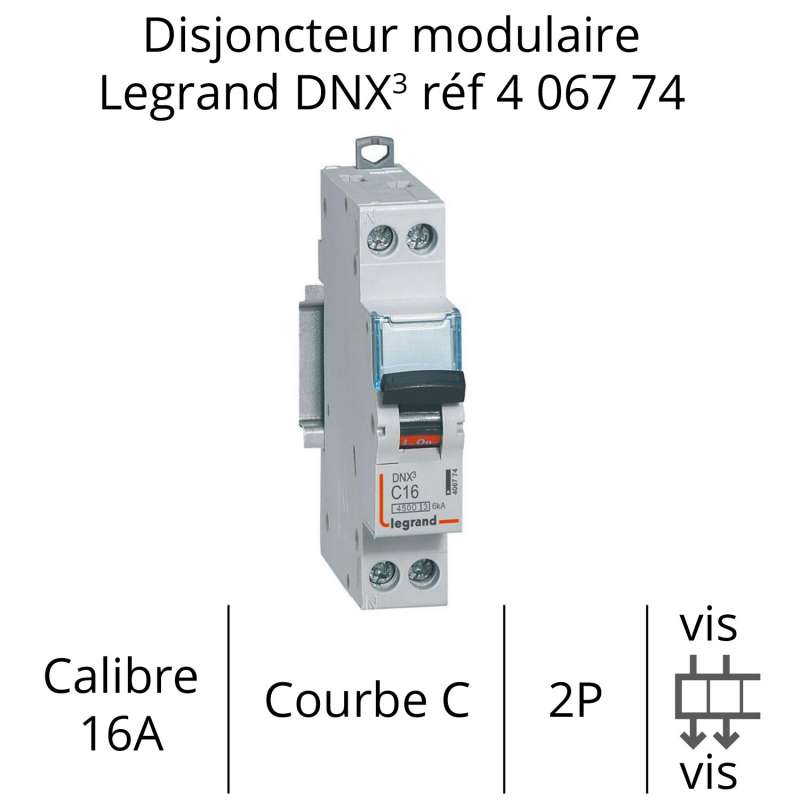 Disjoncteur modulaire Legrand DX3 et DNX3