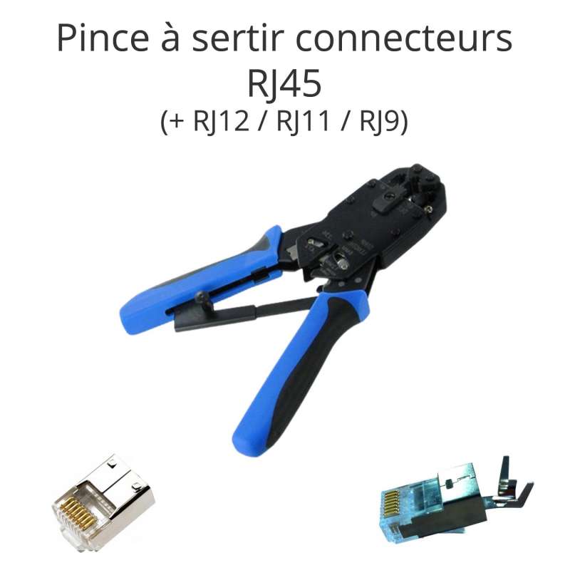 Pince à sertir Pro pour RJ45 (et RJ12 RJ11 RJ9)