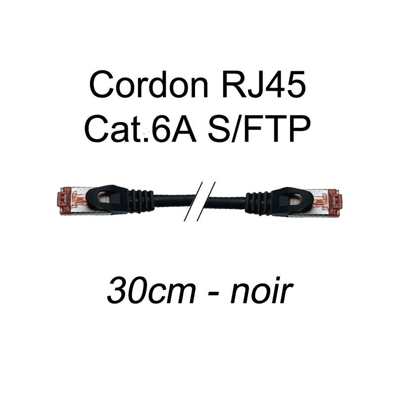 Cordon Ethernet RJ45 Cat.6A S/FTP