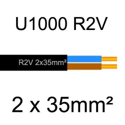 câble électrique cuivre U1000 R2V 2x35mm2