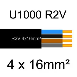 câble électrique cuivre U1000 R2V 4x16mm2