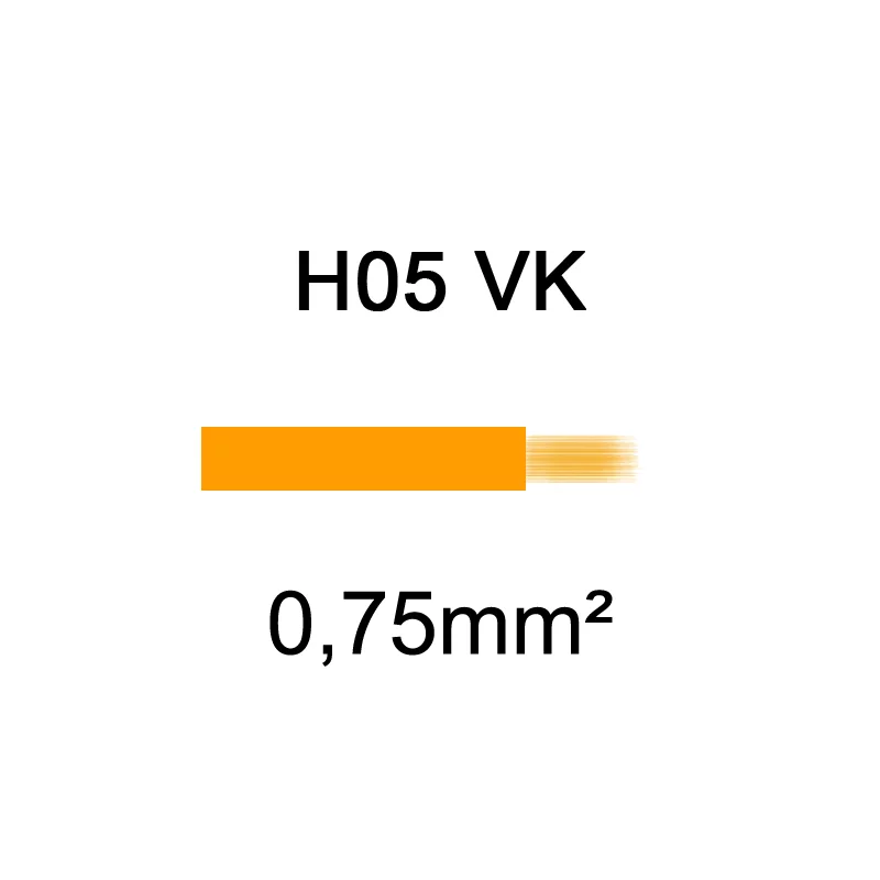 Fil électrique H05VK cuivre souple | 0,50mm² 0,75mm² et 1mm²