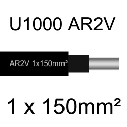 câble électrique aluminimum AR2V 1x150mm2