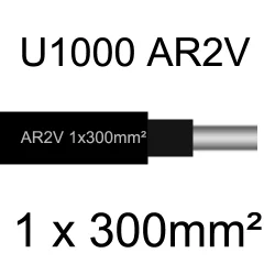 câble électrique aluminimum AR2V 1x300mm2