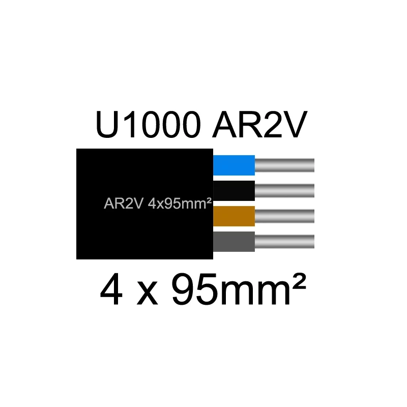 Câble électrique aluminium U1000 AR2V | 16mm² à 300mm²