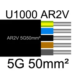 câble électrique aluminimum AR2V 5G50mm2